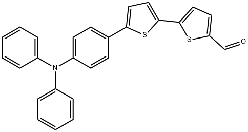 5'-(4-(diphenylamino)phenyl)-[2,2'-bithiophene]-5-carbaldehyde Struktur