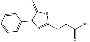 2-[(4-phenyl-5-sulfanylidene-1,3,4-thiadiazol-2-yl)sulfanyl]acetamide Struktur