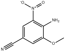 Benzonitrile, 4-amino-3-methoxy-5-nitro- Struktur