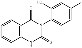 3-(2-hydroxy-4-methylphenyl)-2-sulfanylidene-1H-quinazolin-4-one Struktur