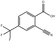 Benzoic acid, 2-cyano-4-(trifluoromethyl)- Struktur