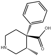 4-Piperidinecarboxylic acid, 3-methyl-4-phenyl-, (3S,4R)- Struktur