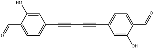 4,4'-(buta-1,3-diyne-1,4-diyl)bis(2-hydroxybenzaldehyde) Struktur