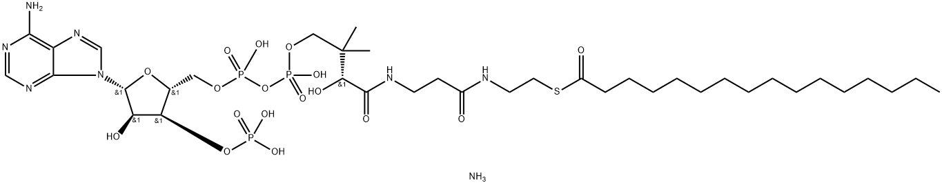 Coenzyme A, S-hexadecanoate, ammonium salt (1:3) Struktur