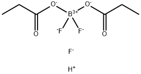 Borate(1-), difluorobis(propanoato-O)-, hydrogen fluoride (1:2:1), (T-4)- Struktur