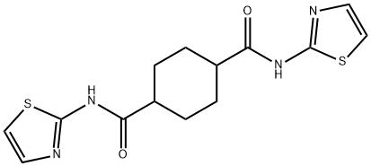 1-N,4-N-bis(1,3-thiazol-2-yl)cyclohexane-1,4-dicarboxamide Struktur