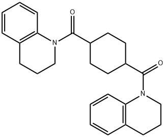 1,1'-[1,4-cyclohexanediyldi(carbonyl)]bis-1,2,3,4-tetrahydroquinoline Struktur