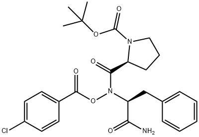 Boc-Pro-Phe-NHO-Bz-p-CI Struktur