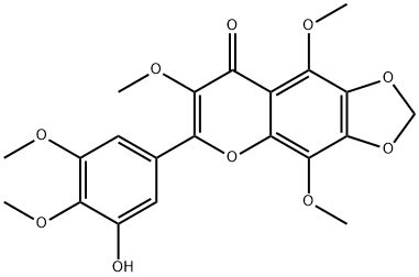 3'-Hydroxy-3,5,8,4',5'-
pentamethoxy-6,7-methylenedioxyflavone Struktur