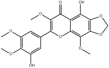 5,5'-Dihydroxy-3,8,3',4'-
tetramethoxy-6,7-methylenedioxyflavone Struktur