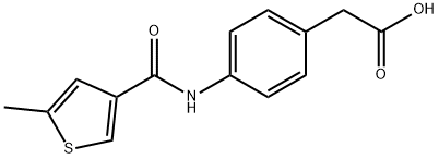 2-(4-(5-methylthiophene-3-carboxamido)phenyl)acetic acid Struktur