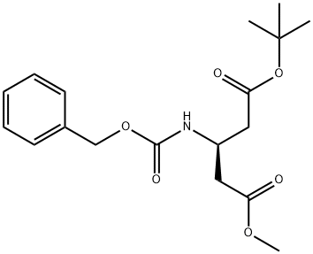 Pentanedioic acid, 3-[[(phenylmethoxy)carbonyl]amino]-, 1,1-dimethylethyl methyl ester, (3R)- (9CI) Struktur