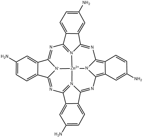 Zinc, [29H,31H-phthalocyanine-2,9,16,23-tetraminato(2-)-κN29,κN30,κN31,κN32]-, (SP-4-1)- Struktur