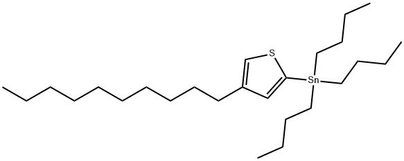 Stannane, tributyl(4-decyl-2-thienyl)- Struktur