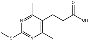 3-[4,6-Dimethyl-2-(methylsulfanyl)pyrimidin-5-yl]propanoic Acid Struktur