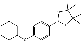 1,3,2-Dioxaborolane, 2-[4-(cyclohexyloxy)phenyl]-4,4,5,5-tetramethyl- Struktur