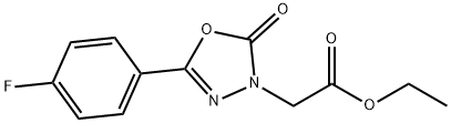 Ethyl 2-(5-(4-fluorophenyl)-2-oxo-1,3,4-oxadiazol-3(2H)-yl)acetate Struktur