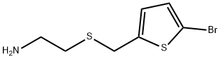 Ethanamine, 2-[[(5-bromo-2-thienyl)methyl]thio]- Struktur