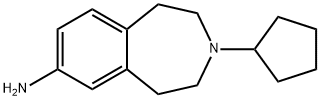 1H-3-Benzazepin-7-amine, 3-cyclopentyl-2,3,4,5-tetrahydro- Struktur