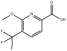 6-Methoxy-5-trifluoromethyl-pyridine-2-carboxylic acid Struktur