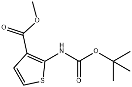 methyl 2-(tert-butoxycarbonylamino)thiophene-3-carboxylate Struktur