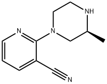 2-[(3S)-3-Methyl-1-piperazinyl]-3-pyridinecarbonitrile Struktur