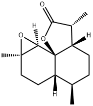 3H-Oxireno[7,8]naphtho[8a,1-b]furan-3-one, decahydro-4,7,9a-trimethyl-, (1aR,1bR,4R,4aS,7R,7aS,9aR)- (9CI) Struktur