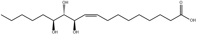 9-Octadecenoic acid, 11,12,13-trihydroxy-, (9Z,11R,12S,13S)- Struktur