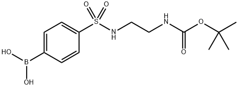 N-(2-Boc-aminoethyl) 4-boronobenzenesulfonamide Struktur