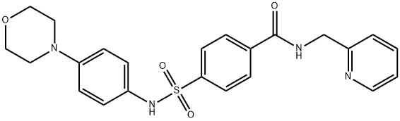 4-{[4-(4-Morpholinyl)phenyl]sulfamoyl}-N-(2-pyridinylmethyl)benzamide Struktur