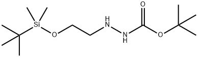 N'-[2-(tert-Butyl-dimethyl-silanyloxy)-ethyl]-hydrazinecarboxylic acid tert-butyl ester Struktur