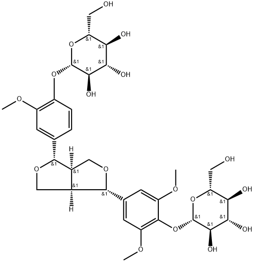 (+)-Mediresinol Di-O-β-D-glucopyranoside Struktur