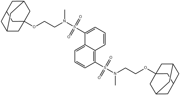 1-N,5-N-bis[2-(1-adamantyloxy)ethyl]-1-N,5-N-dimethylnaphthalene-1,5-disulfonamide Struktur