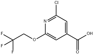 4-Pyridinecarboxylic acid, 2-chloro-6-(2,2,2-trifluoroethoxy)- Struktur