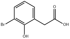 Benzeneacetic acid, 3-bromo-2-hydroxy- Struktur