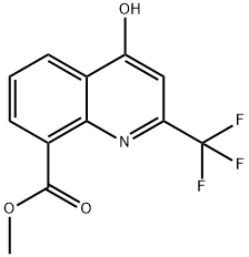 8-Quinolinecarboxylic acid, 4-hydroxy-2-(trifluoromethyl)-, methyl ester Struktur