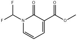 3-Pyridinecarboxylic acid, 1-(difluoromethyl)-1,2-dihydro-2-oxo-, methylester Struktur