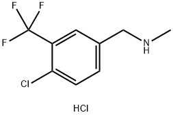 Benzenemethanamine, 4-chloro-N-methyl-3-(trifluoromethyl)-, hydrochloride (1:1) Struktur