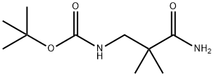 Carbamic acid, N-(3-amino-2,2-dimethyl-3-oxopropyl)-, 1,1-dimethylethyl ester Struktur