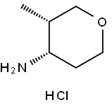 cis-3-Methyl-tetrahydro-pyran-4-ylamine hydrochloride Struktur