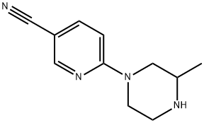 6-(3-Methyl-1-piperazinyl)-3-pyridinecarbonitrile Struktur