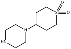 1-(1,1-dioxo-hexahydro-1λ6-thiopyran-4-yl)-piperazine Struktur