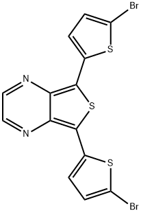 Thieno[3,4-b]pyrazine, 5,7-bis(5-bromo-2-thienyl)- Struktur