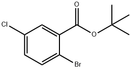 Benzoic acid, 2-bromo-5-chloro-, 1,1-dimethylethyl ester Struktur