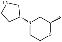 Morpholine, 2-methyl-4-[(3R)-3-pyrrolidinyl]-, (2S)- Struktur