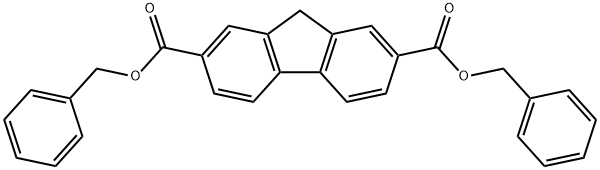 Dibenzyl 9H-fluorene-2,7-dicarboxylate Struktur