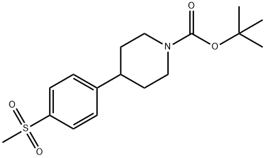 1-Piperidinecarboxylic acid, 4-[4-(methylsulfonyl)phenyl]-, 1,1-dimethylethyl ester Struktur