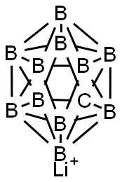 1-Carbadodecaborate(1-), dodecahydro-, lithium (1:1) Struktur