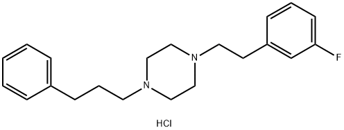 Piperazine, 1-[2-(3-fluorophenyl)ethyl]-4-(3-phenylpropyl)-, dihydrochloride Structure