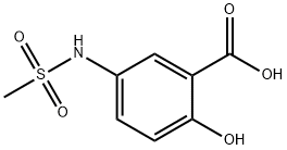 2-Hydroxy-5-methanesulfonamidobenzoic Acid Struktur